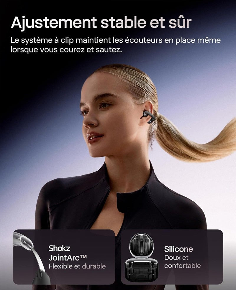 Écouteurs ouverts à clip Shokz OpenDots ONE noir - vue 4