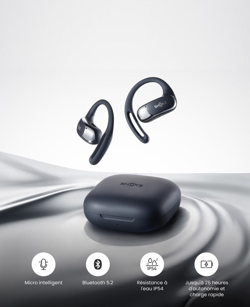 Écouteurs ouverts Shokz OpenFit Air noir - vue 4